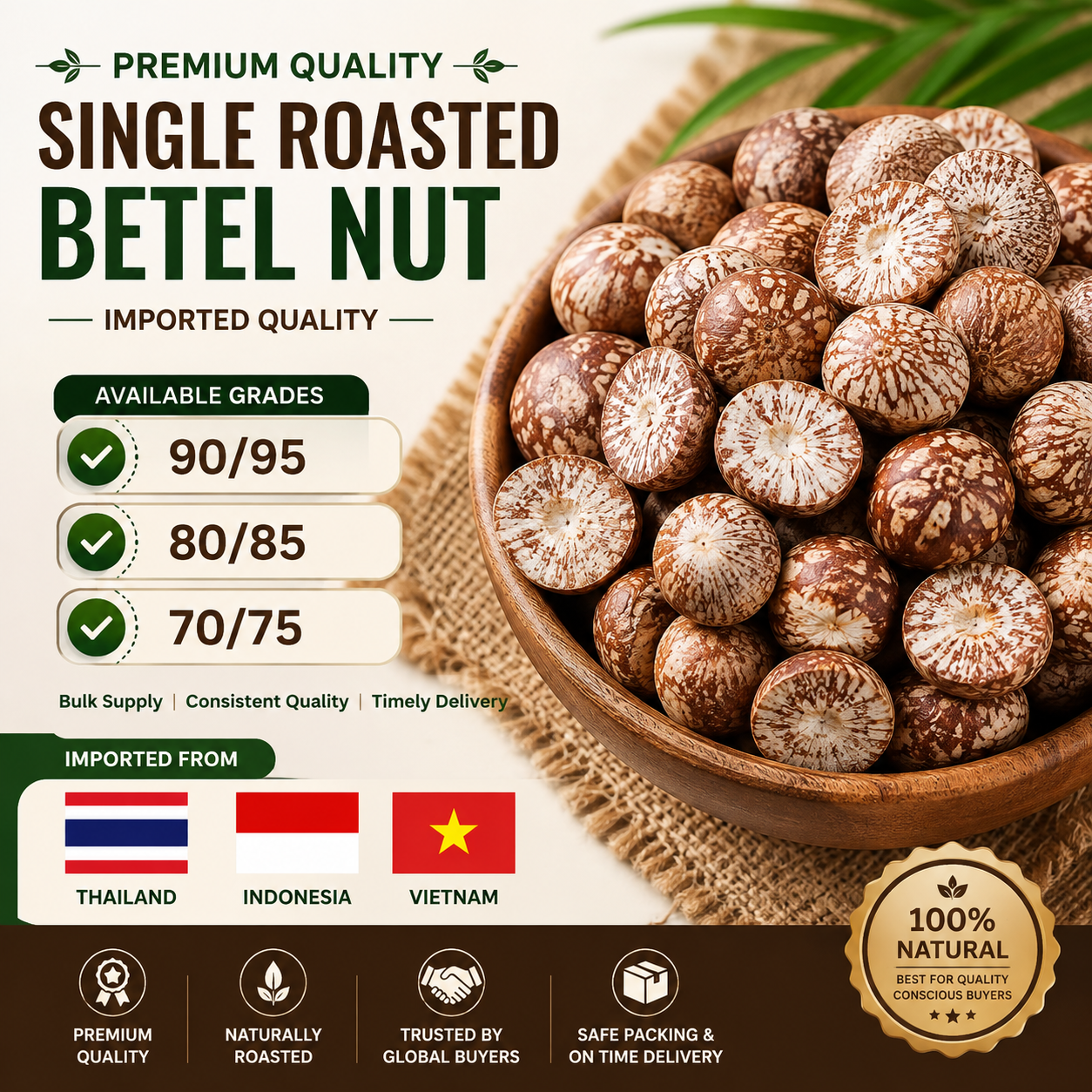 Premium Dried Betel Nut Areca Nut